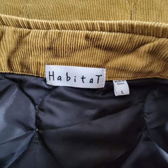 Habitat Womens Quilted Corduroy Vest Size Large Tan Cotton Button Front Pockets - Picture 3 of 9